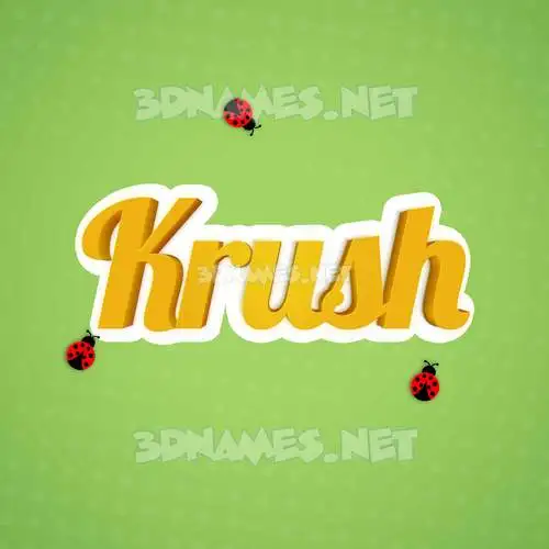 krush in Ladybugs style - 3D name wallpaper krush in Ladybugs style - 3D name wallpaper