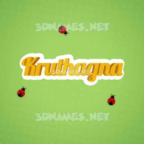 kruthagna in Ladybugs style - 3D name wallpaper