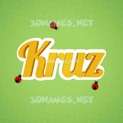 kruz in Ladybugs style - 3D name wallpaper kruz in Ladybugs style - 3D name wallpaper