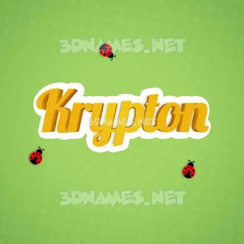 krypton in Ladybugs style - 3D name wallpaper krypton in Ladybugs style - 3D name wallpaper