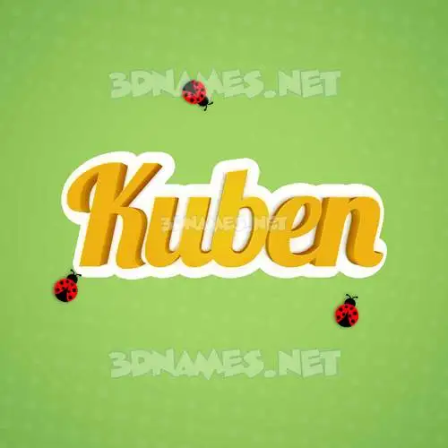 kuben in Ladybugs style - 3D name wallpaper