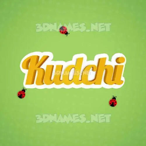 kudchi in Ladybugs style - 3D name wallpaper