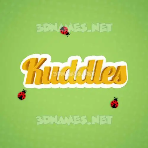 kuddles in Ladybugs style - 3D name wallpaper kuddles in Ladybugs style - 3D name wallpaper