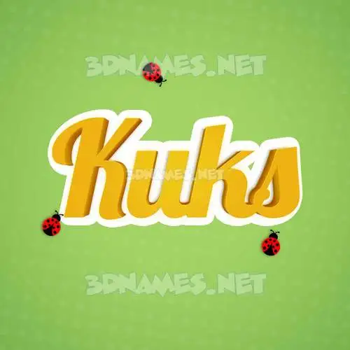 kuks in Ladybugs style - 3D name wallpaper kuks in Ladybugs style - 3D name wallpaper