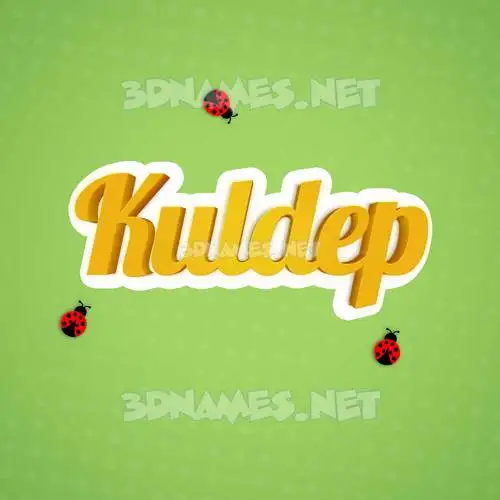 kuldep in Ladybugs style - 3D name wallpaper