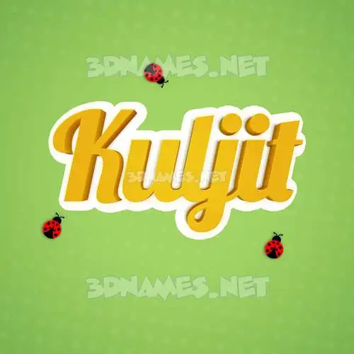 kuljit in Ladybugs style - 3D name wallpaper