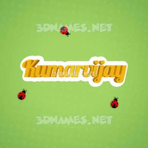 kumarvijay in Ladybugs style - 3D name wallpaper