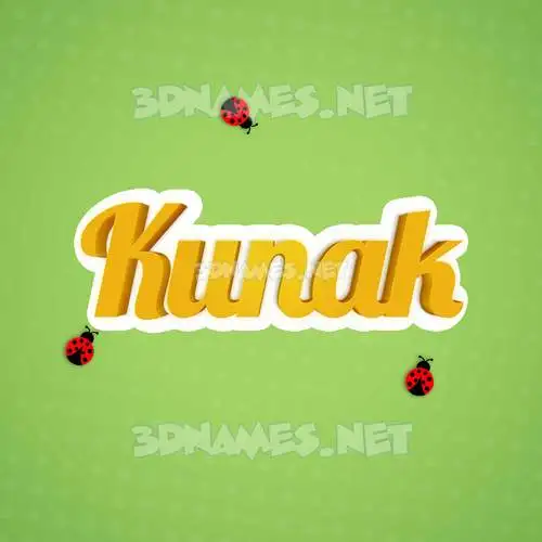 kunak in Ladybugs style - 3D name wallpaper