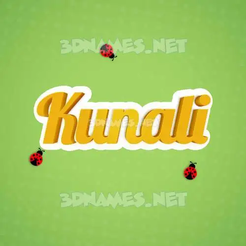 kunali in Ladybugs style - 3D name wallpaper