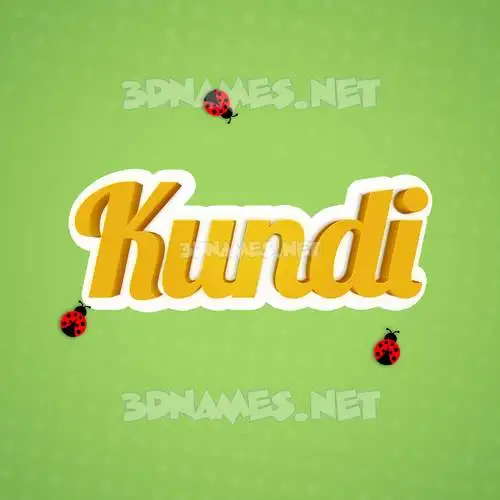 kundi in Ladybugs style - 3D name wallpaper kundi in Ladybugs style - 3D name wallpaper
