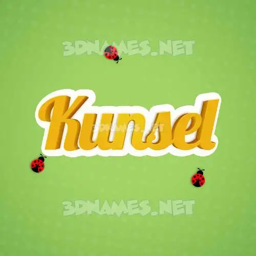 kunsel in Ladybugs style - 3D name wallpaper kunsel in Ladybugs style - 3D name wallpaper