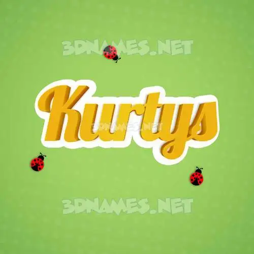 kurtys in Ladybugs style - 3D name wallpaper kurtys in Ladybugs style - 3D name wallpaper