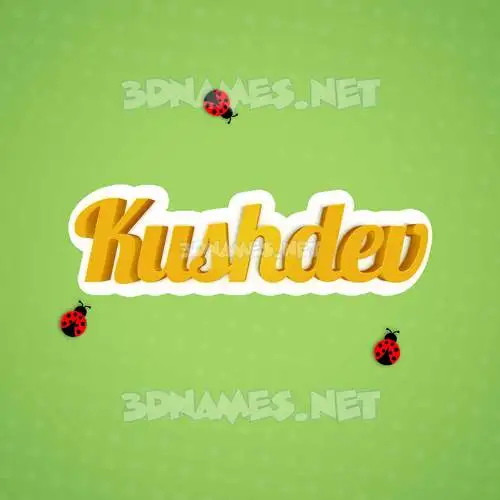 kushdev in Ladybugs style - 3D name wallpaper