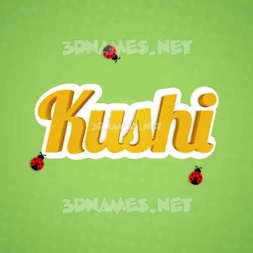kushi in Ladybugs style - 3D name wallpaper