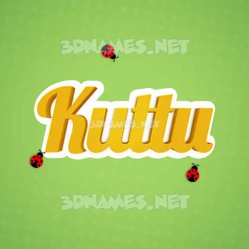 kuttu in Ladybugs style - 3D name wallpaper kuttu in Ladybugs style - 3D name wallpaper