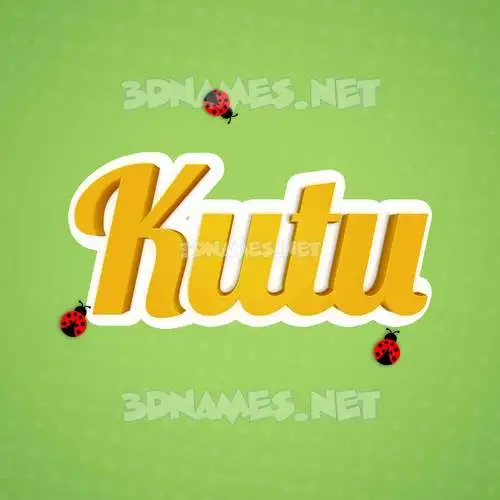 kutu in Ladybugs style - 3D name wallpaper kutu in Ladybugs style - 3D name wallpaper