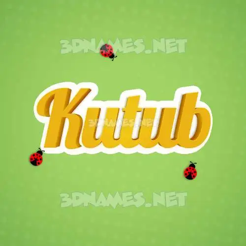 kutub in Ladybugs style - 3D name wallpaper kutub in Ladybugs style - 3D name wallpaper