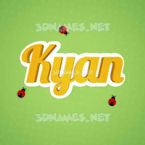 kyan in Ladybugs style - 3D name wallpaper kyan in Ladybugs style - 3D name wallpaper