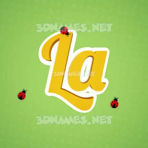 la in Ladybugs style - 3D name wallpaper la in Ladybugs style - 3D name wallpaper