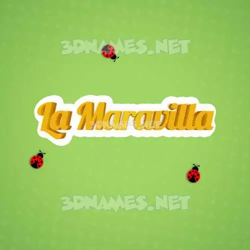 la maravilla in Ladybugs style - 3D name wallpaper