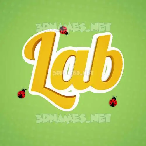 lab in Ladybugs style - 3D name wallpaper lab in Ladybugs style - 3D name wallpaper