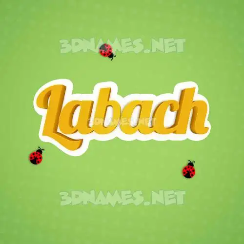 labach in Ladybugs style - 3D name wallpaper labach in Ladybugs style - 3D name wallpaper