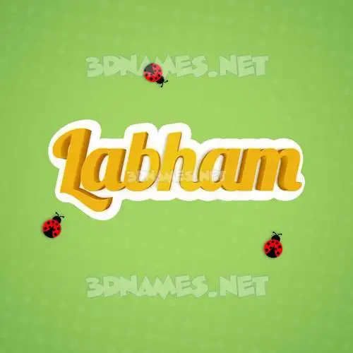 labham in Ladybugs style - 3D name wallpaper