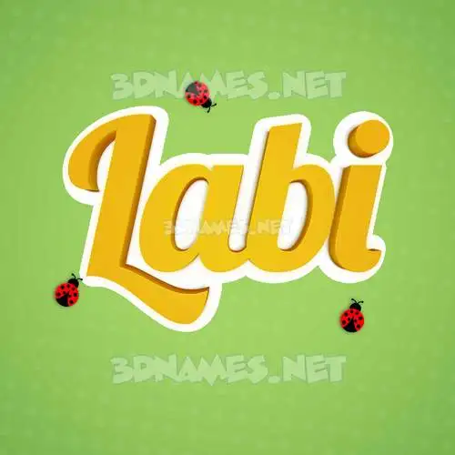 labi in Ladybugs style - 3D name wallpaper