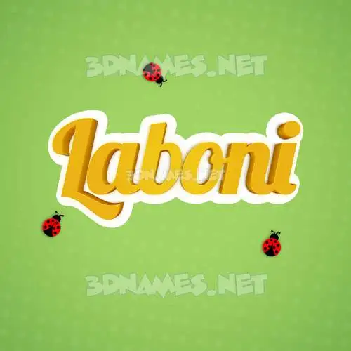 laboni in Ladybugs style - 3D name wallpaper laboni in Ladybugs style - 3D name wallpaper