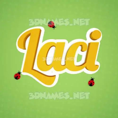 laci in Ladybugs style - 3D name wallpaper laci in Ladybugs style - 3D name wallpaper
