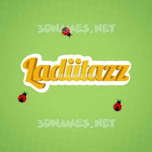 ladiitazz in Ladybugs style - 3D name wallpaper ladiitazz in Ladybugs style - 3D name wallpaper