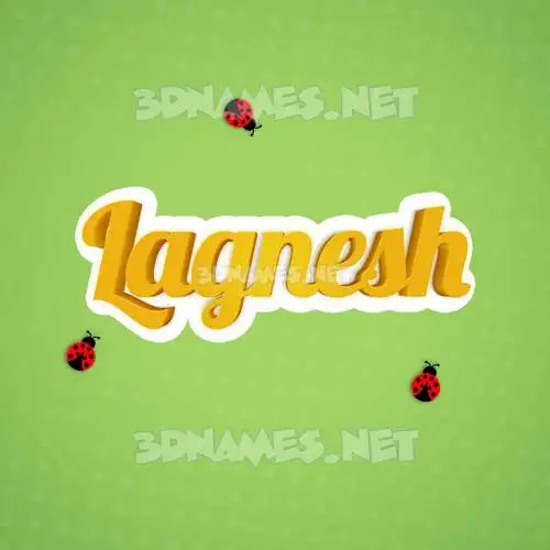 lagnesh in Ladybugs style - 3D name wallpaper