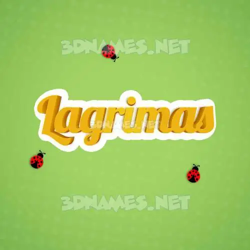 lagrimas in Ladybugs style - 3D name wallpaper lagrimas in Ladybugs style - 3D name wallpaper