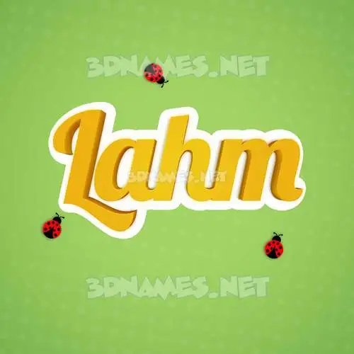 lahm in Ladybugs style - 3D name wallpaper