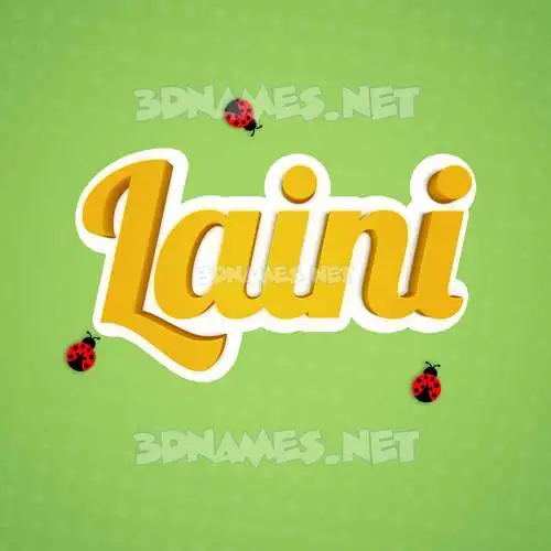 laini in Ladybugs style - 3D name wallpaper