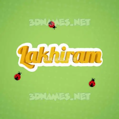 lakhiram in Ladybugs style - 3D name wallpaper