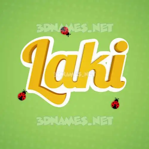 laki in Ladybugs style - 3D name wallpaper