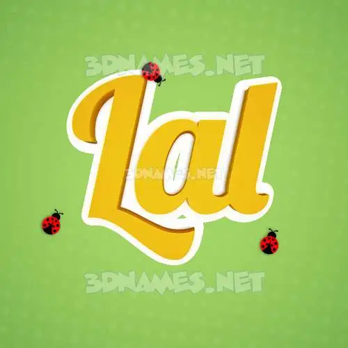 lal in Ladybugs style - 3D name wallpaper lal in Ladybugs style - 3D name wallpaper