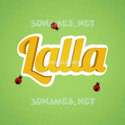 lalla in Ladybugs style - 3D name wallpaper lalla in Ladybugs style - 3D name wallpaper
