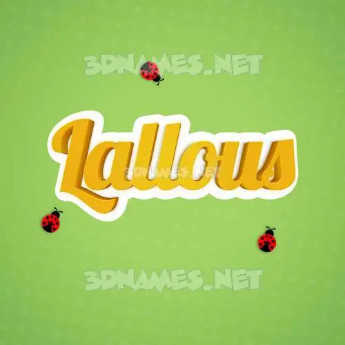 lallous in Ladybugs style - 3D name wallpaper lallous in Ladybugs style - 3D name wallpaper