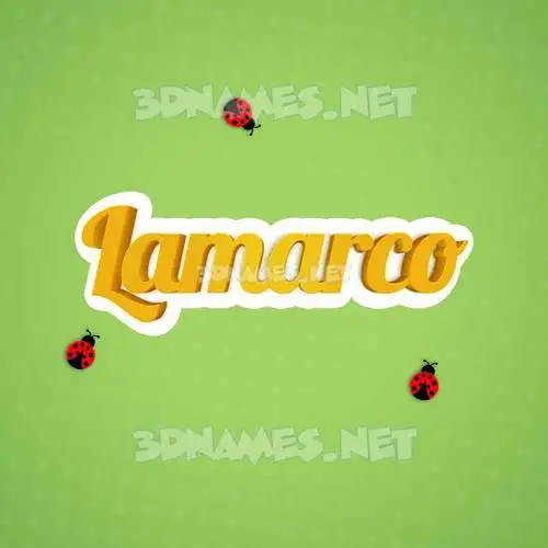 lamarco in Ladybugs style - 3D name wallpaper lamarco in Ladybugs style - 3D name wallpaper