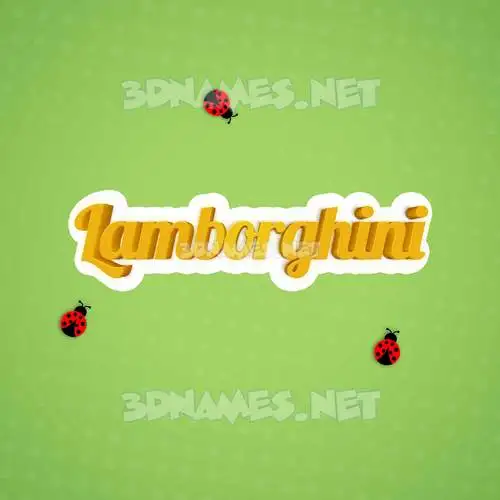 lamborghini in Ladybugs style - 3D name wallpaper lamborghini in Ladybugs style - 3D name wallpaper