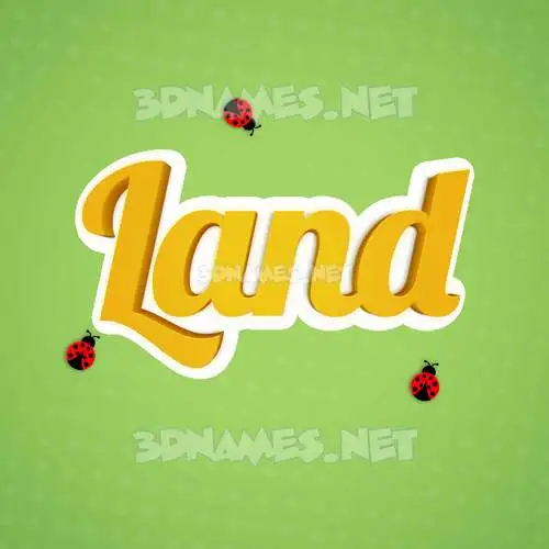 land in Ladybugs style - 3D name wallpaper land in Ladybugs style - 3D name wallpaper
