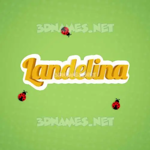 landelina in Ladybugs style - 3D name wallpaper
