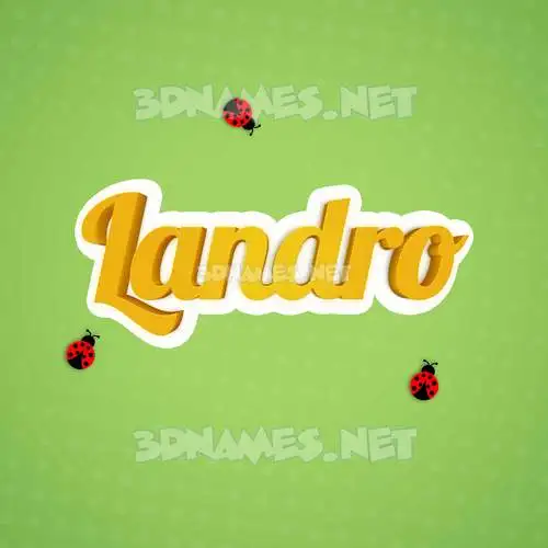 landro in Ladybugs style - 3D name wallpaper