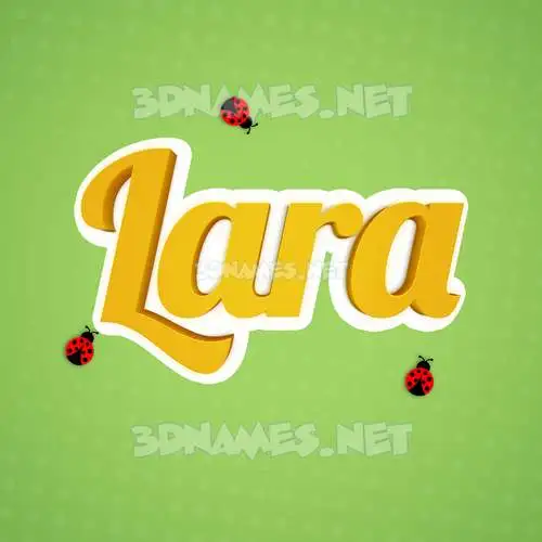 lara in Ladybugs style - 3D name wallpaper