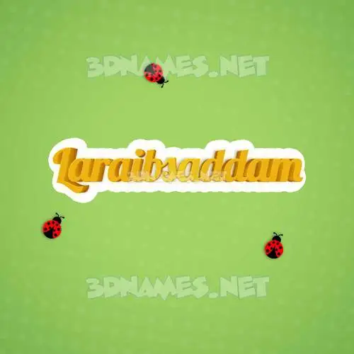 laraibsaddam in Ladybugs style - 3D name wallpaper