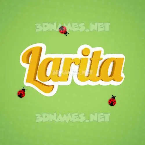 larita in Ladybugs style - 3D name wallpaper larita in Ladybugs style - 3D name wallpaper