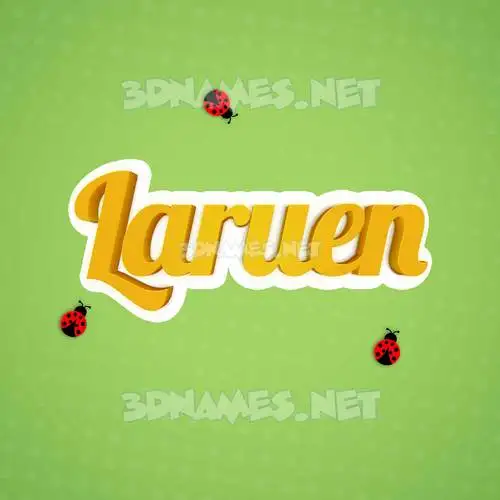 laruen in Ladybugs style - 3D name wallpaper laruen in Ladybugs style - 3D name wallpaper