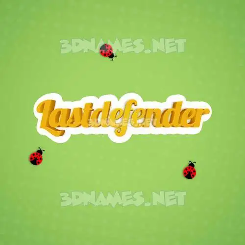lastdefender in Ladybugs style - 3D name wallpaper